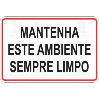   Mantenha esse ambiente sempre limpo  